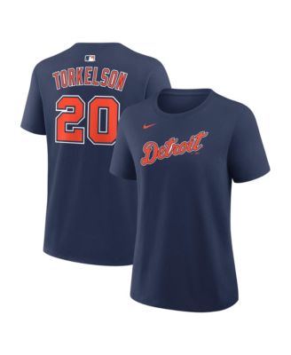 Nike женская футболка с именем и номером Torkelson Spencer Detroit Tigers, темно-синяя