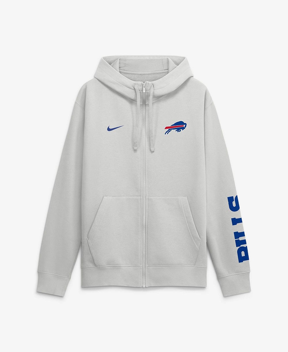 Мужская куртка-худи Nike Gray Buffalo Bills Cool Down Club Full-Zip