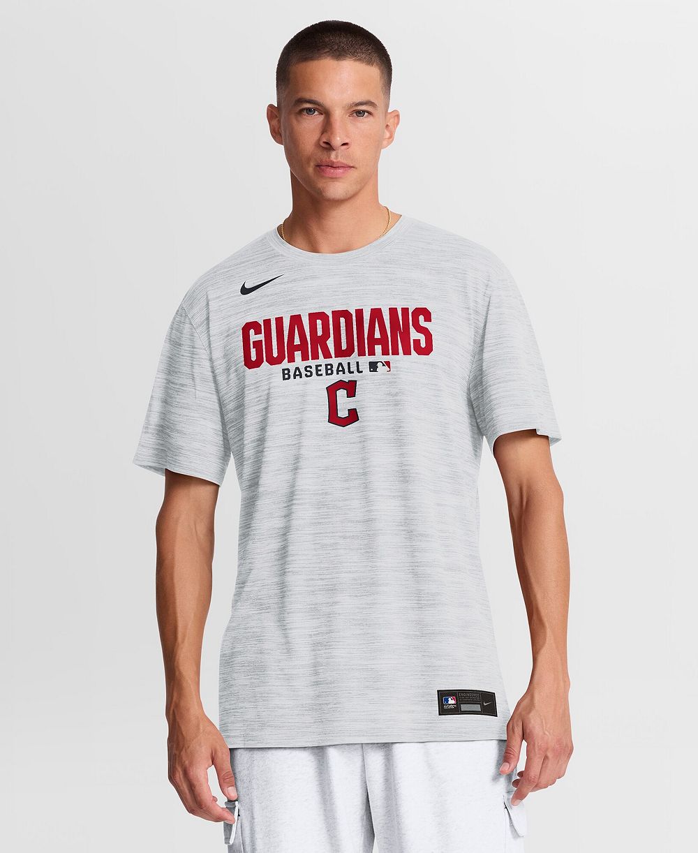 Nike Мужская белая футболка Nike Dri-FIT Cleveland Guardians Authentic Collection Velocity