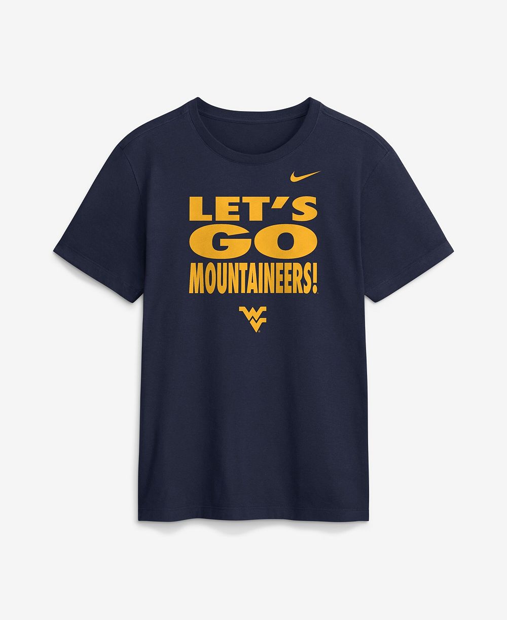 Nike Men's Navy West Virginia Mountaineers 2026 Sideline Dri-FIT Slogan T-Shirt