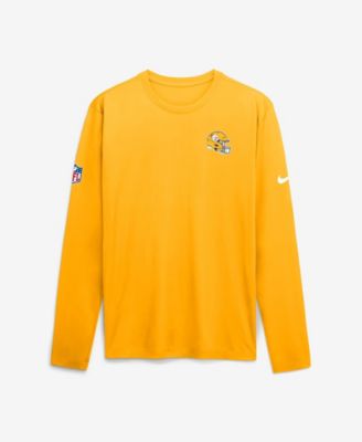 Мужская футболка Nike Gold Pittsburgh Steelers Legend Small Logo Dri-FIT Long Sleeve