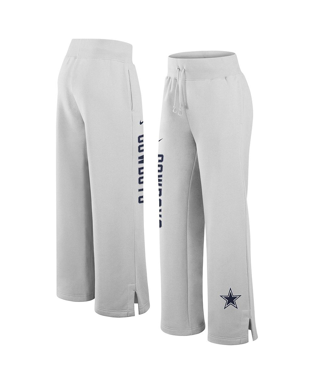 Nike Women's Gray Dallas Cowboys Primetime Phoenix Fleece Wide-Leg Sweatpants