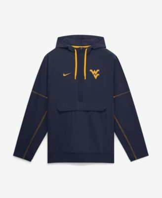 Мужской худи Nike Navy West Virginia Mountaineers 2026 Sideline Anorak Half-Zip