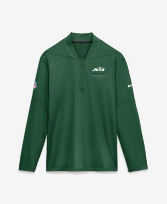 Nike Men's Green New York Jets Sideline Logo Glory Midweight Dri-FIT Half-Zip Pullover