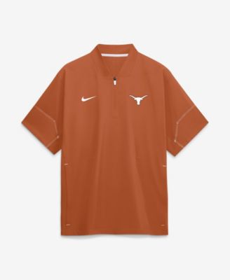 Nike Мужская Texas Orange Texas Longhorns 2026 Sideline Short Sleeve Quarter-Zip Coaches Jacket