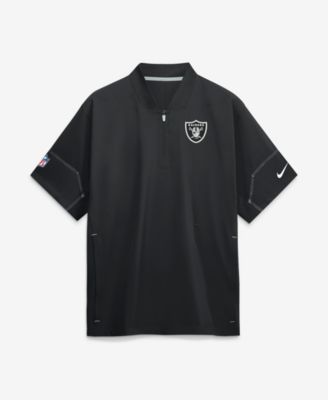 Мужская куртка Nike Black Las Vegas Raiders Sideline Short Sleeve Quarter-Zip Coaches