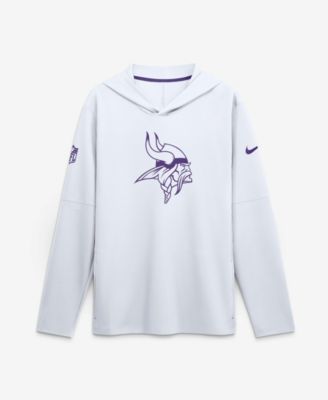 Футболка Nike Men's White Minnesota Vikings Sideline Alternate Lightweight Long Sleeve Hooded Dri-FIT