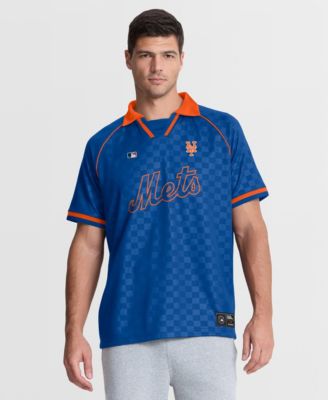 Мужское поло Fanatics Men's Royal New York Mets Homerun Raglan V-Neck