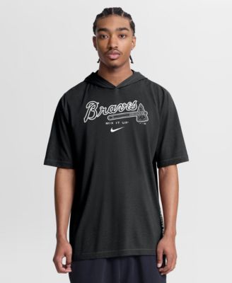 Мужская толстовка Nike Black Atlanta Braves Arched Wordmark Tri-Blend