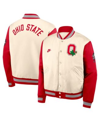 Nike Мужская куртка Bomber Ohio State Buckeyes Natural/Scarlet