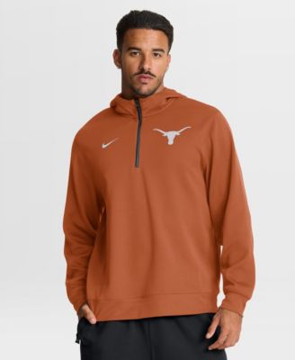 Мужское худи Nike Texas Longhorns Coaches Premium Dri-FIT Quarter-Zip в цвете Texas Orange