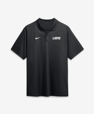 Nike Мужская черная футболка-поло Detroit Lions Wordmark Victory Dri-FIT