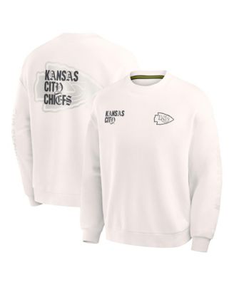 Fanatics Men's Cream Kansas City Chiefs Oversized Type Play Multi Sweatshirt