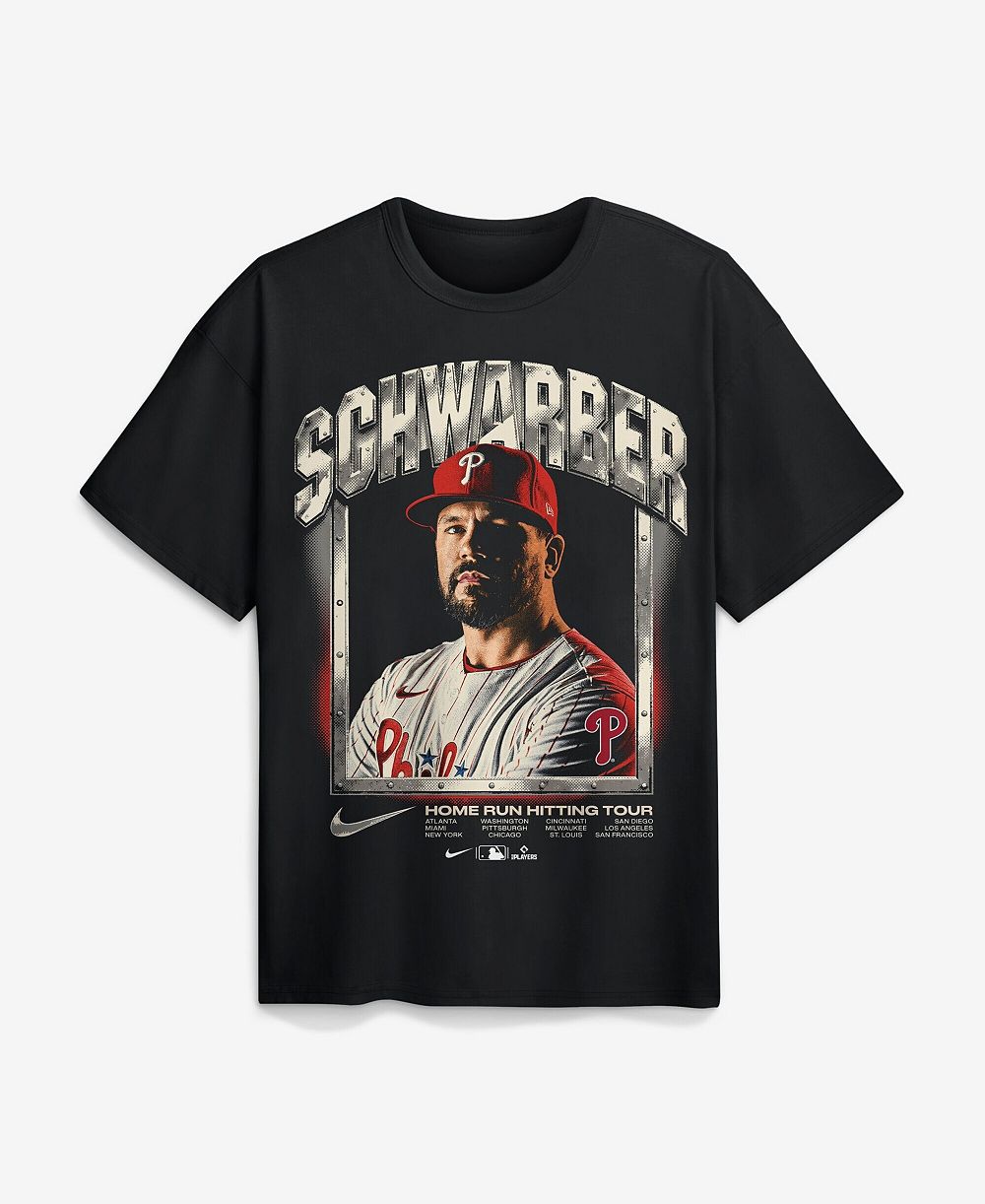 Мужская футболка Nike Black Philadelphia Phillies Max90 Graphic Kyle Schwarber