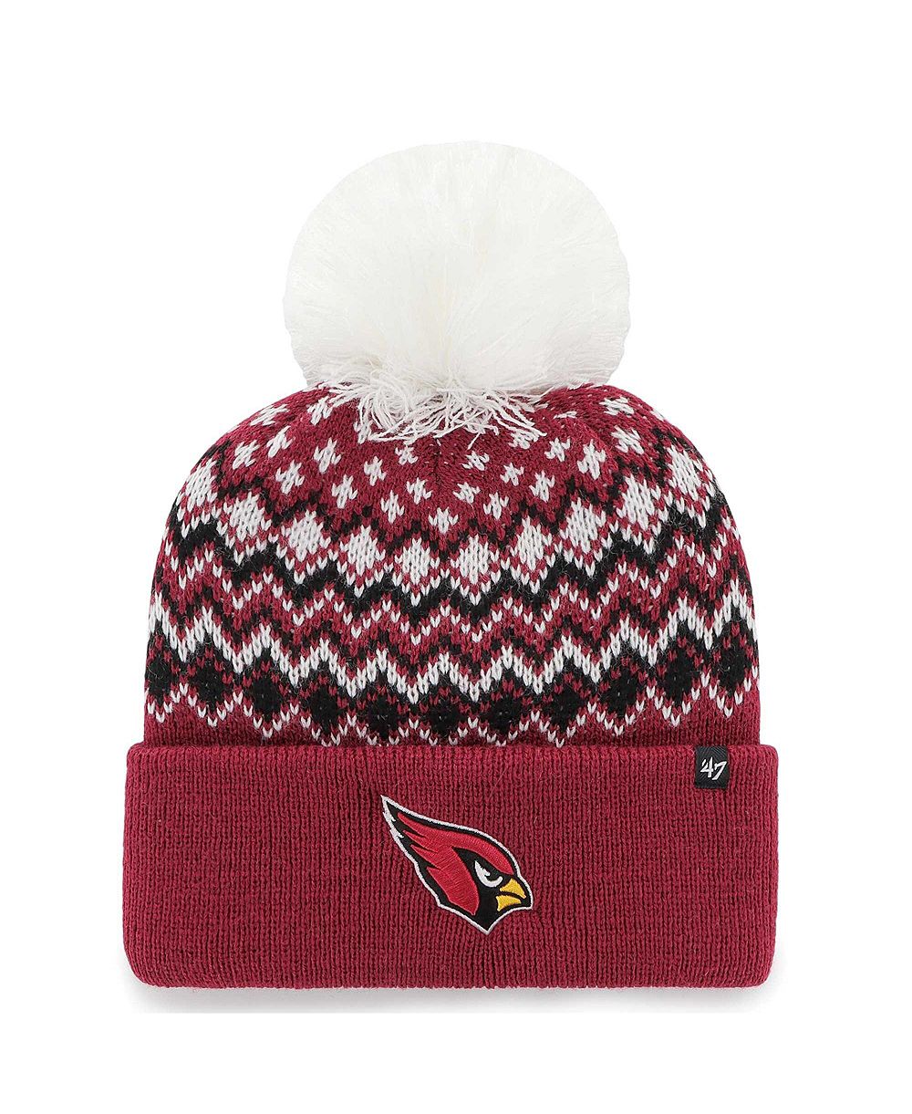 '47 Brand Женская вязаная шапка Arizona Cardinals Elsa с помпоном, кардинал