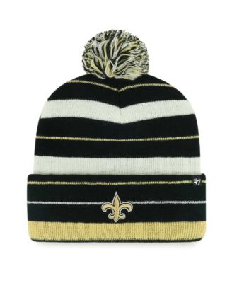 Мужская вязаная шапка с помпоном '47 Brand New Orleans Saints Powerline Black
