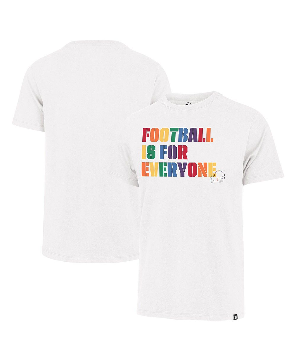 Мужская футболка '47 Brand White Detroit Lions Pride Franklin