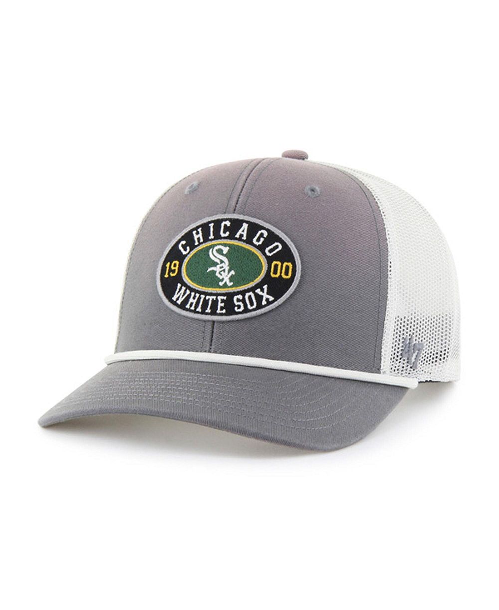 Мужская кепка '47 Brand Gray/White Chicago White Sox Tide Sweep Rope Trucker регулируемая