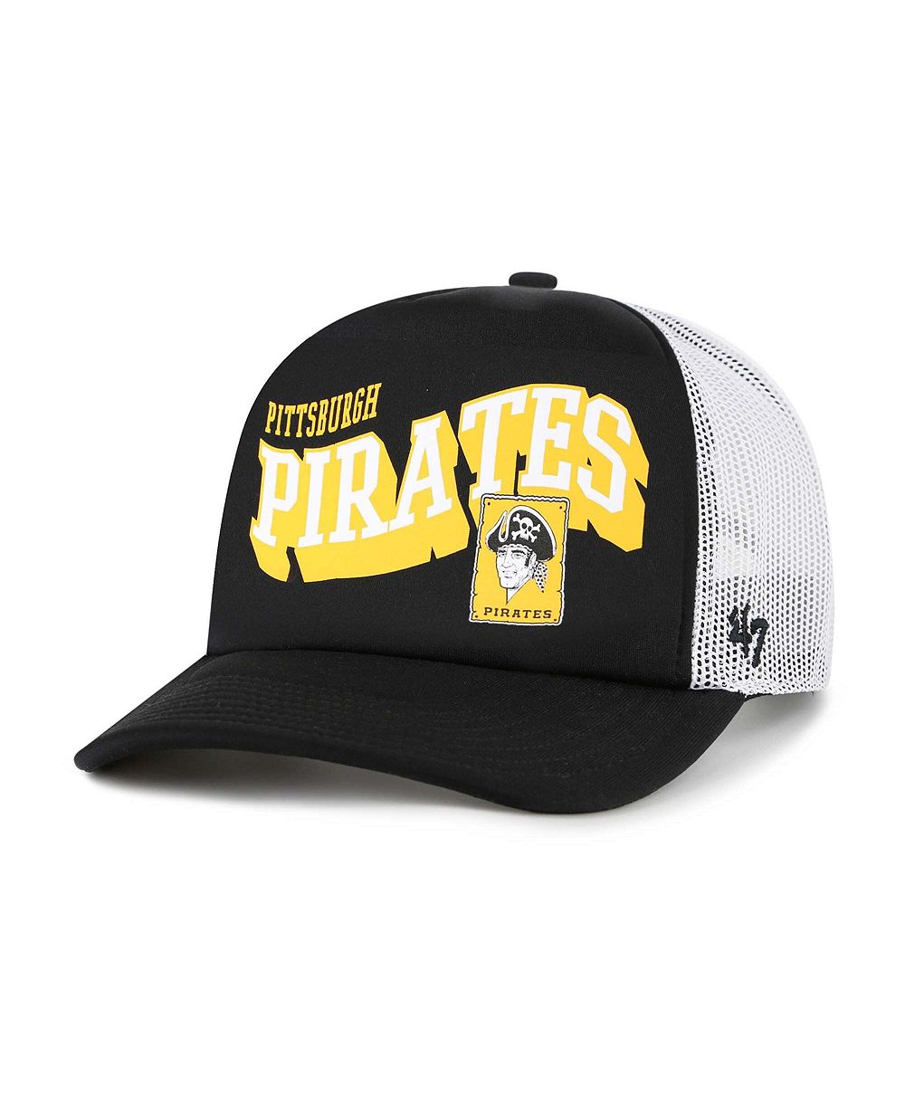 '47 Brand Мужская черная кепка Pittsburgh Pirates Meander Foam Trucker Snapback