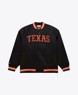 Mitchell & Ness Texas Longhorns Black Satin Raglan Full-Snap Jacket