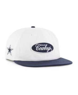 Мужская кепка 47 Brand White/Navy Dallas Cowboys Foundational Captain Snapback