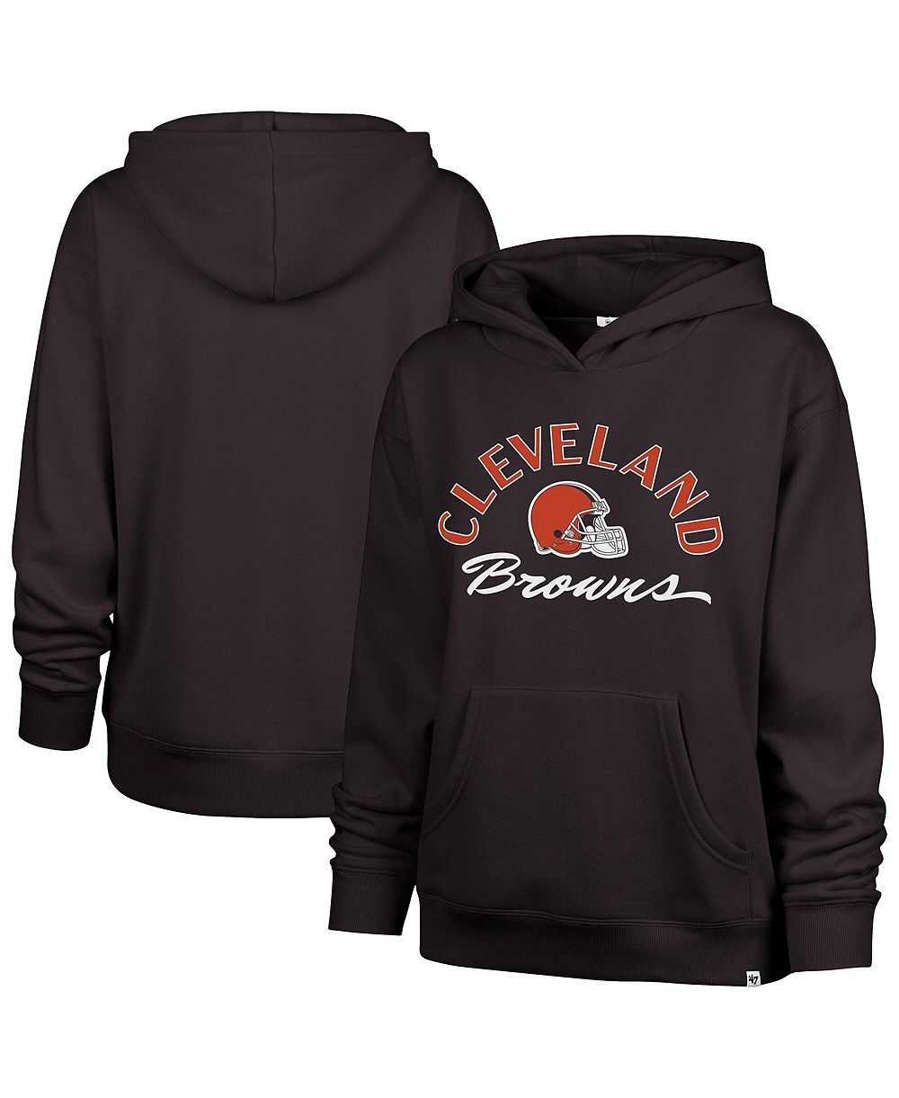 47 Brand Женское худи Cleveland Browns Whirlwind Naomi Relaxed-Fit с трикотажными рукавами и подолом
