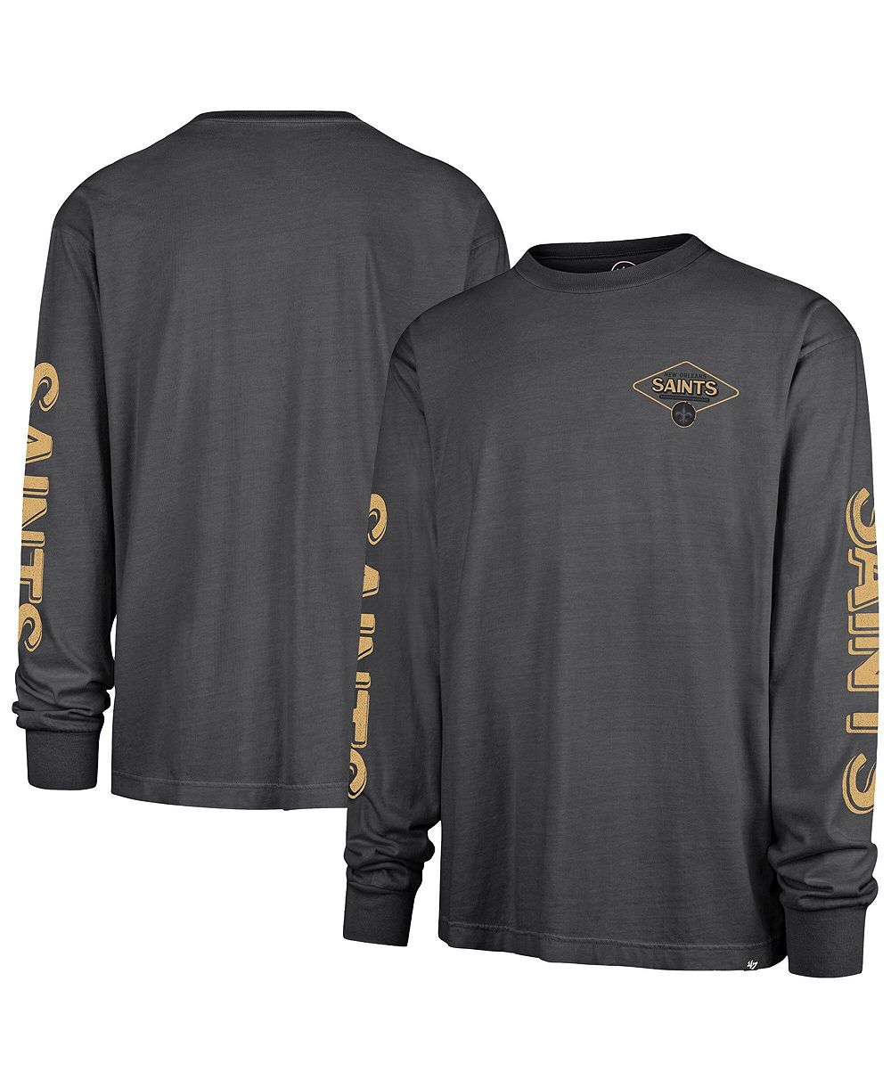 Мужская футболка '47 Brand Black New Orleans Saints Cairn Ravine Foundation Long Sleeve