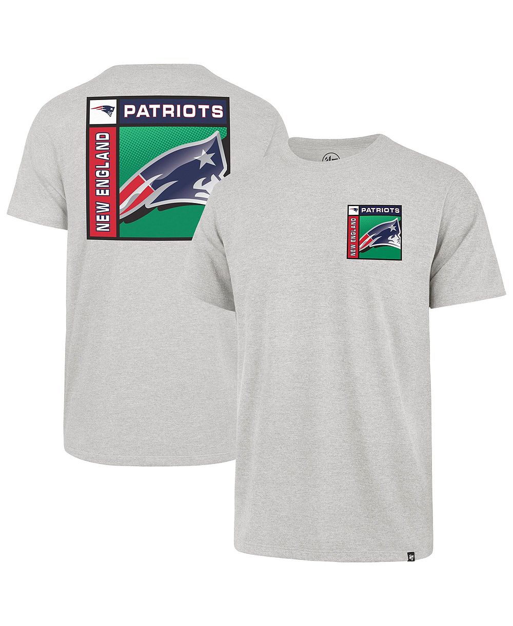 Мужская футболка '47 Brand Gray New England Patriots Chrome Plate Franklin