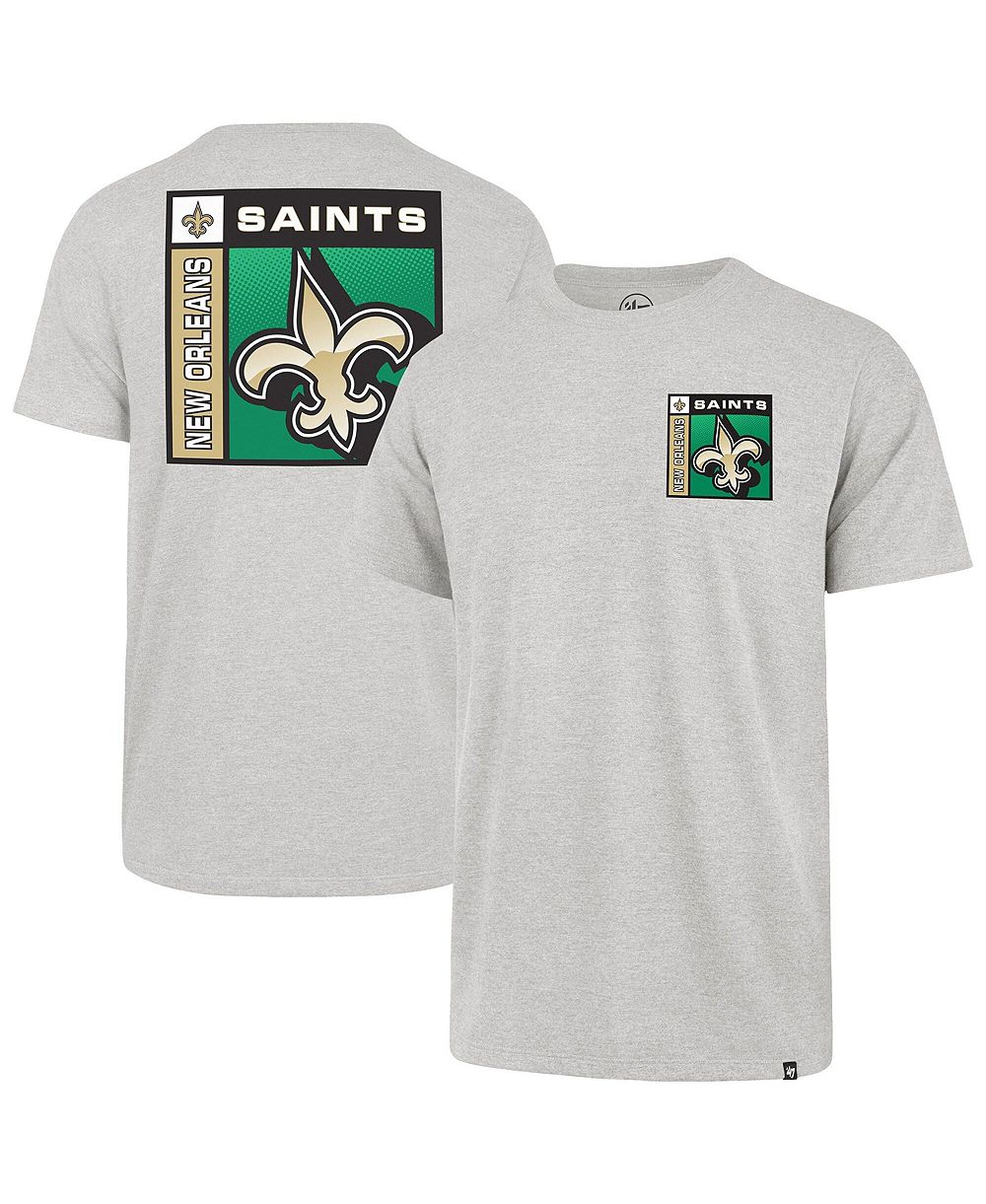 47 Brand Men's Gray New Orleans Saints Chrome Plate Franklin T-Shirt