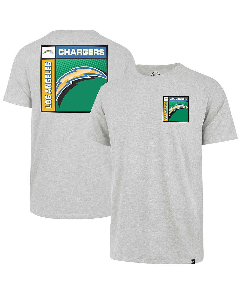 Мужская футболка '47 Brand Gray Los Angeles Chargers Chrome Plate Franklin