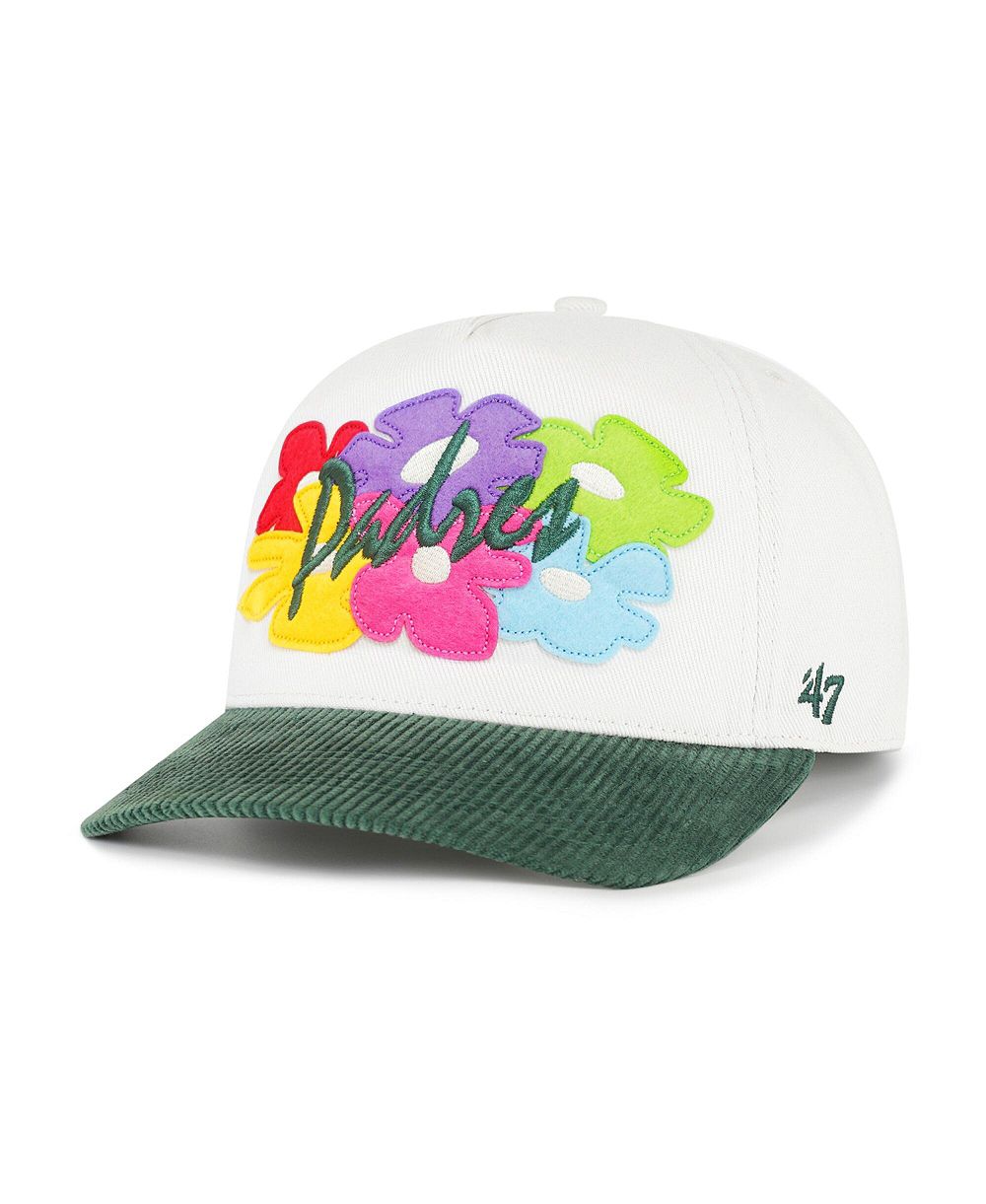 Мужская кепка '47 Brand White/Green San Diego Padres Flora Gallery Hitch Adjustable