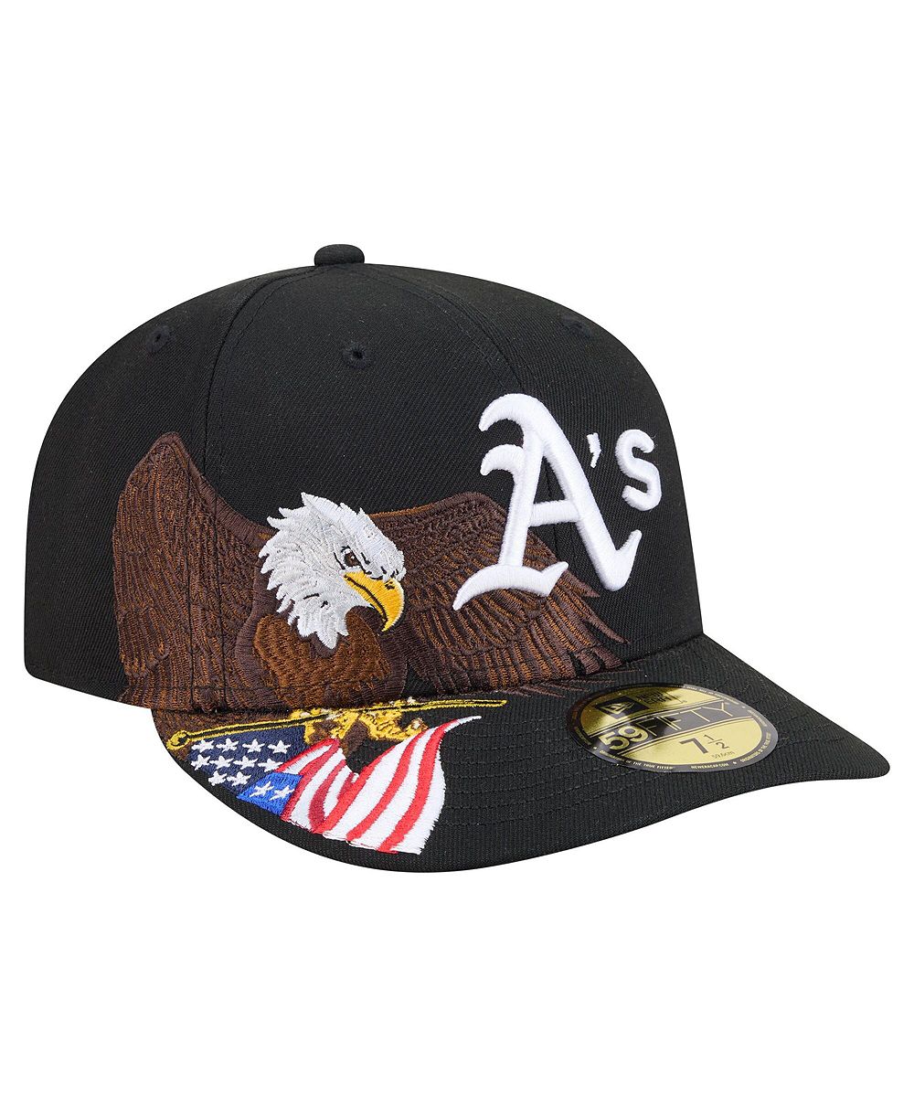 New Era Мужская кепка 59FIFTY Athletics Americana Bald Eagle Pre-Curved черная
