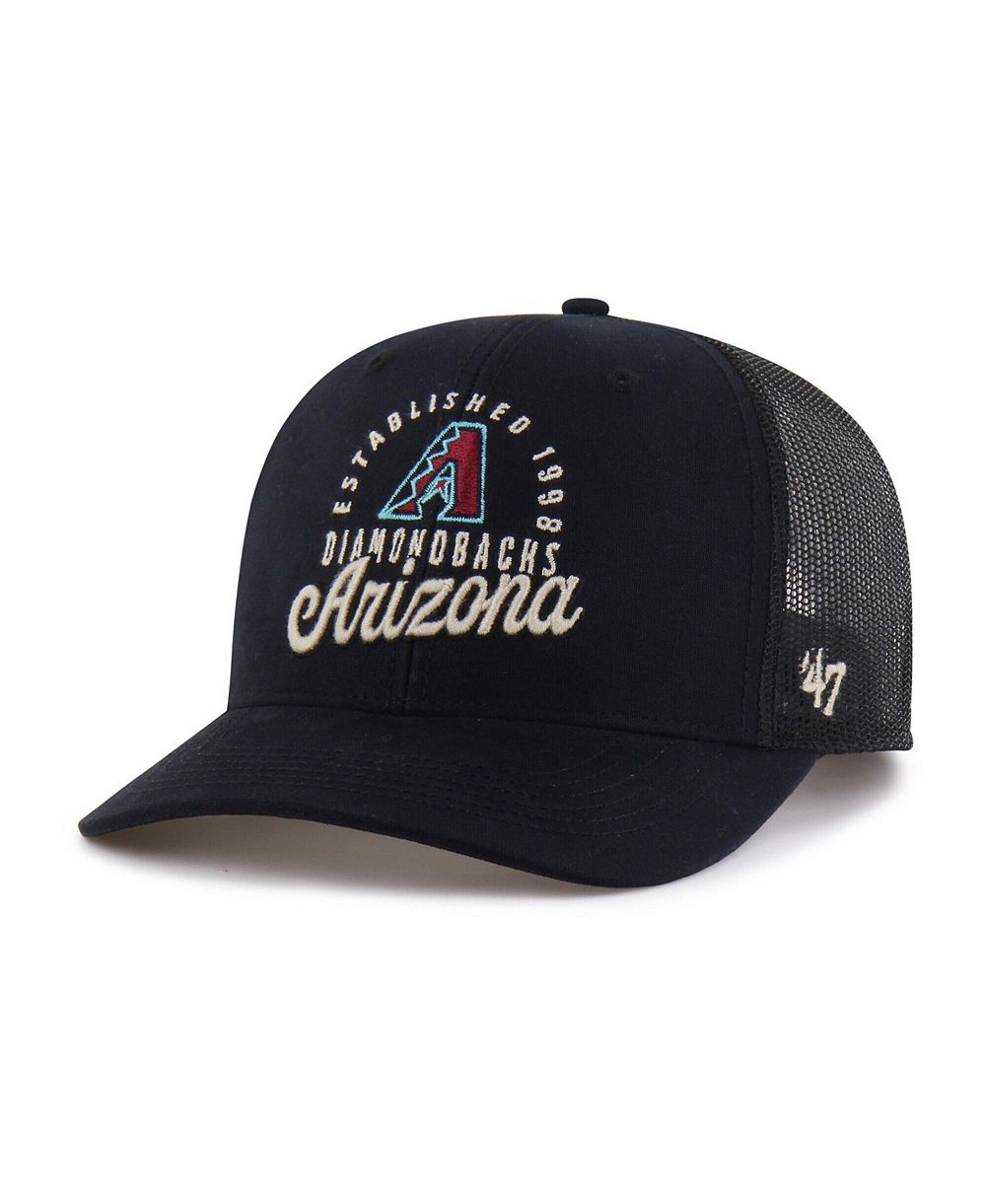 Мужская кепка 47 Brand Arizona Diamondbacks Pitstop Trucker с регулируемым размером, черная