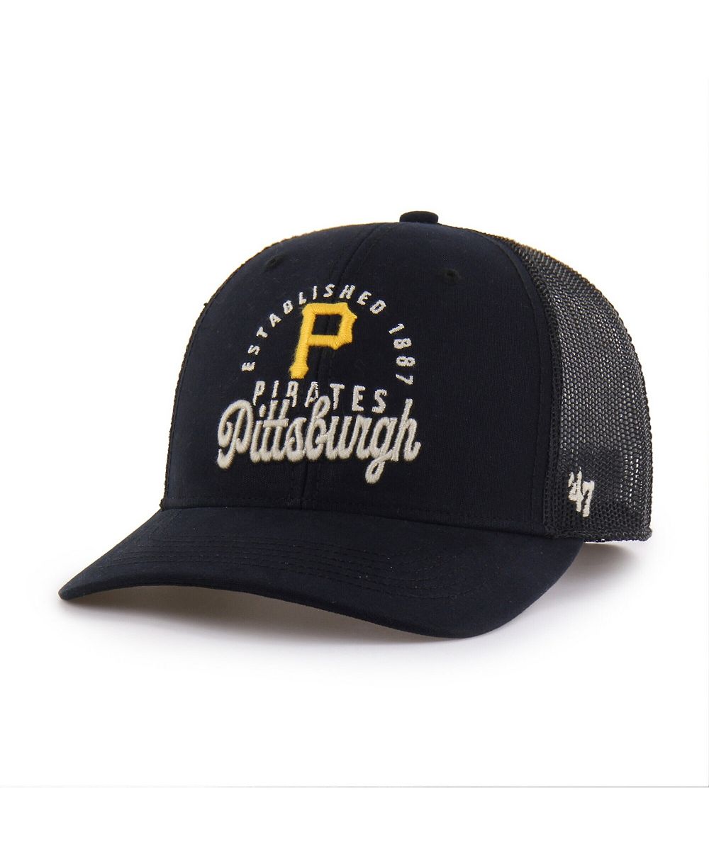 Мужская кепка '47 Brand Black Pittsburgh Pirates Pitstop Trucker Adjustable