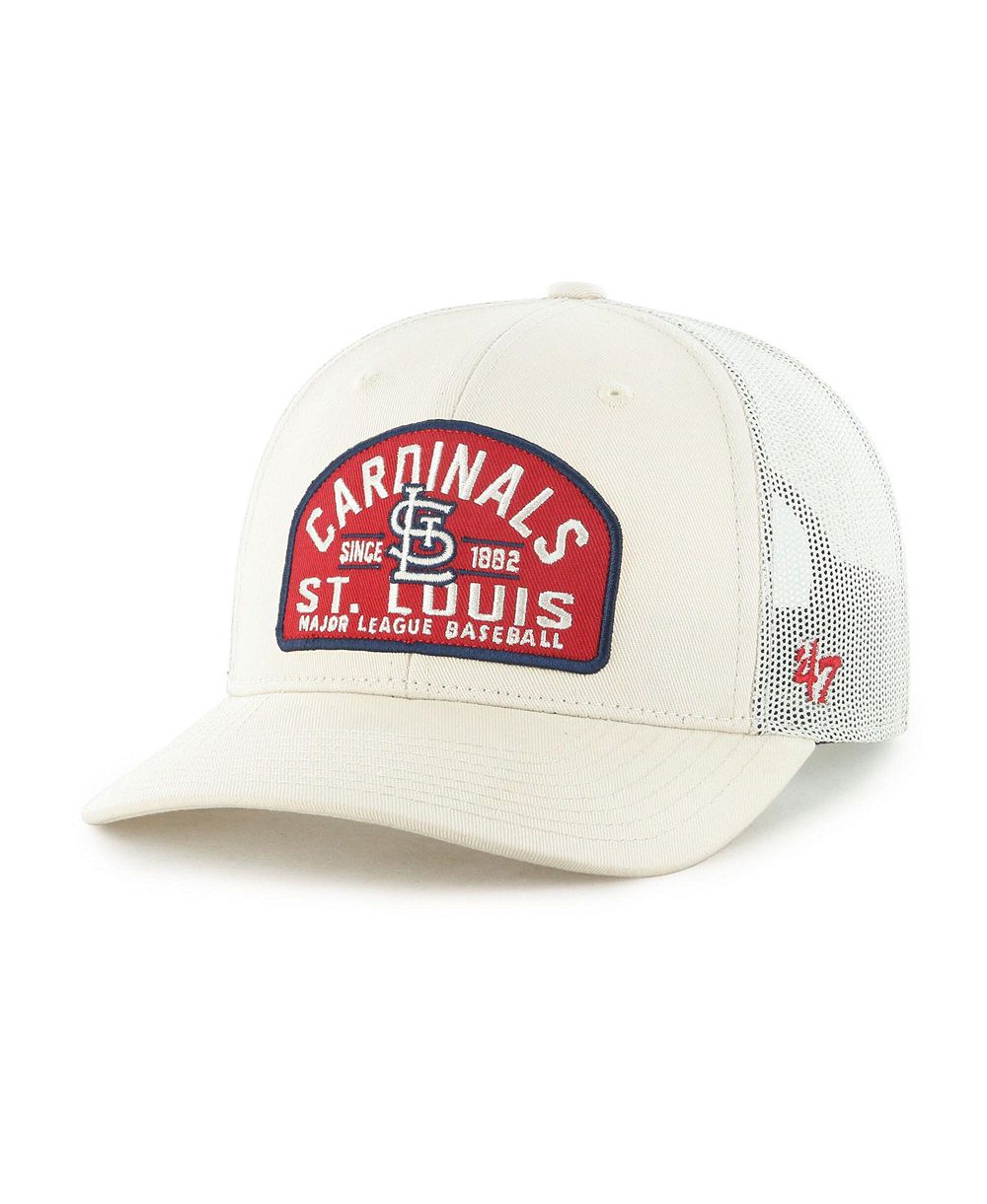 Мужская кепка-тракер '47 Brand Cream St. Louis Cardinals Leland регулируемая