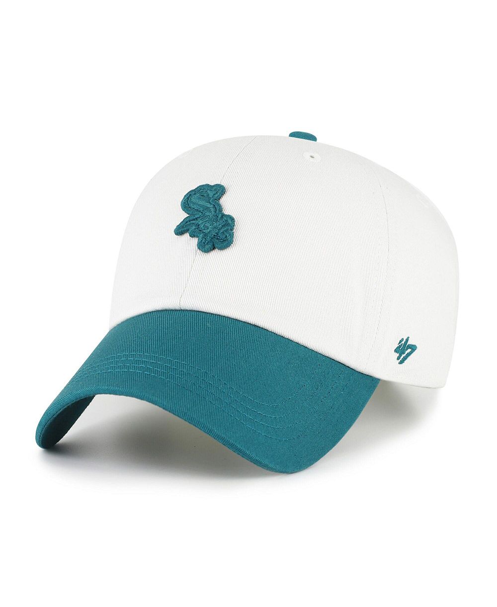 Мужская кепка '47 Brand White/Teal Chicago White Sox Contemporary Tonal Clean Up Adjustable