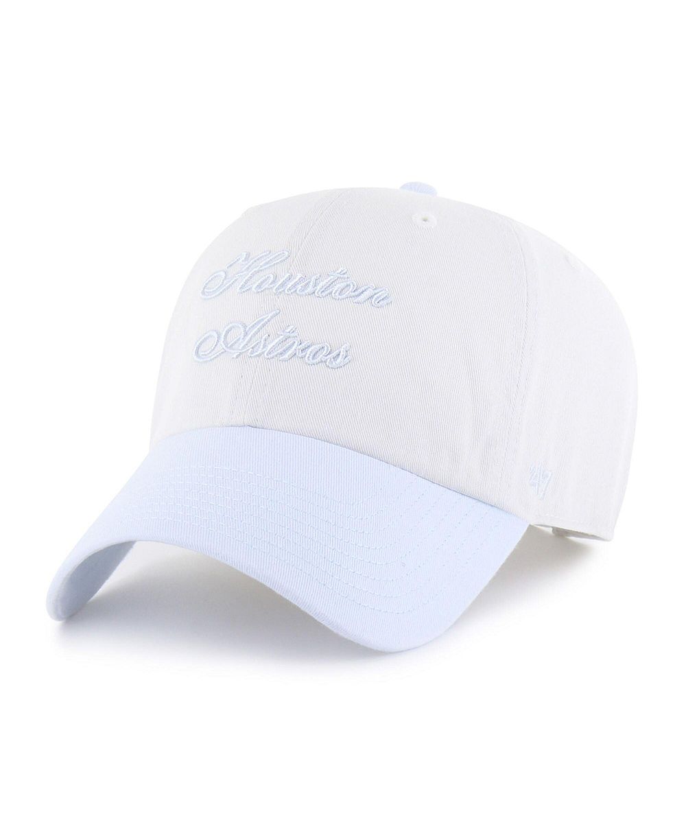 Женская кепка '47 Brand Houston Astros Gelato Two-Tone Clean Up Adjustable White/Light Blue