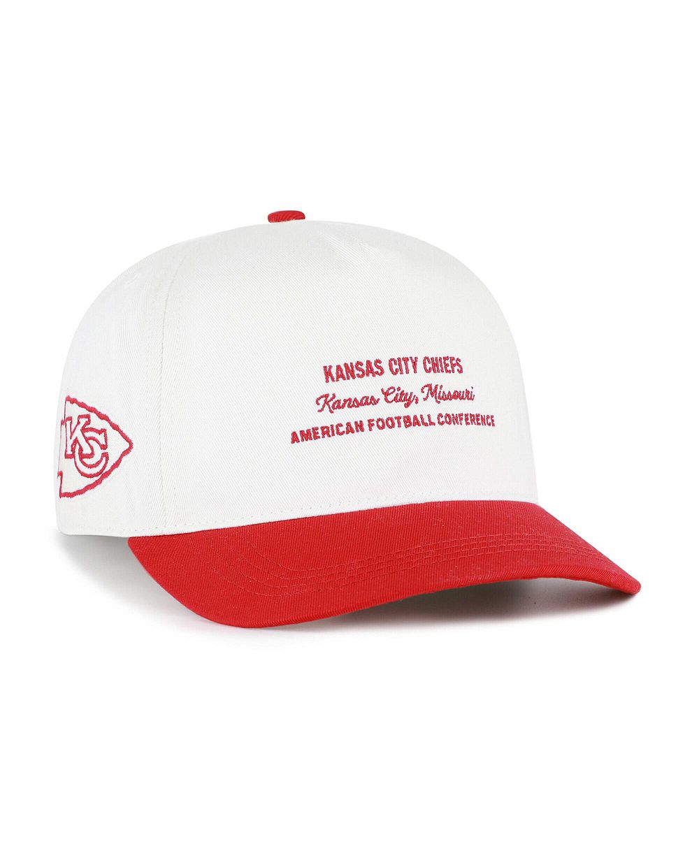 Мужская кепка '47 Brand White Kansas City Chiefs Contemporary Two-Tone Hitch регулируемая