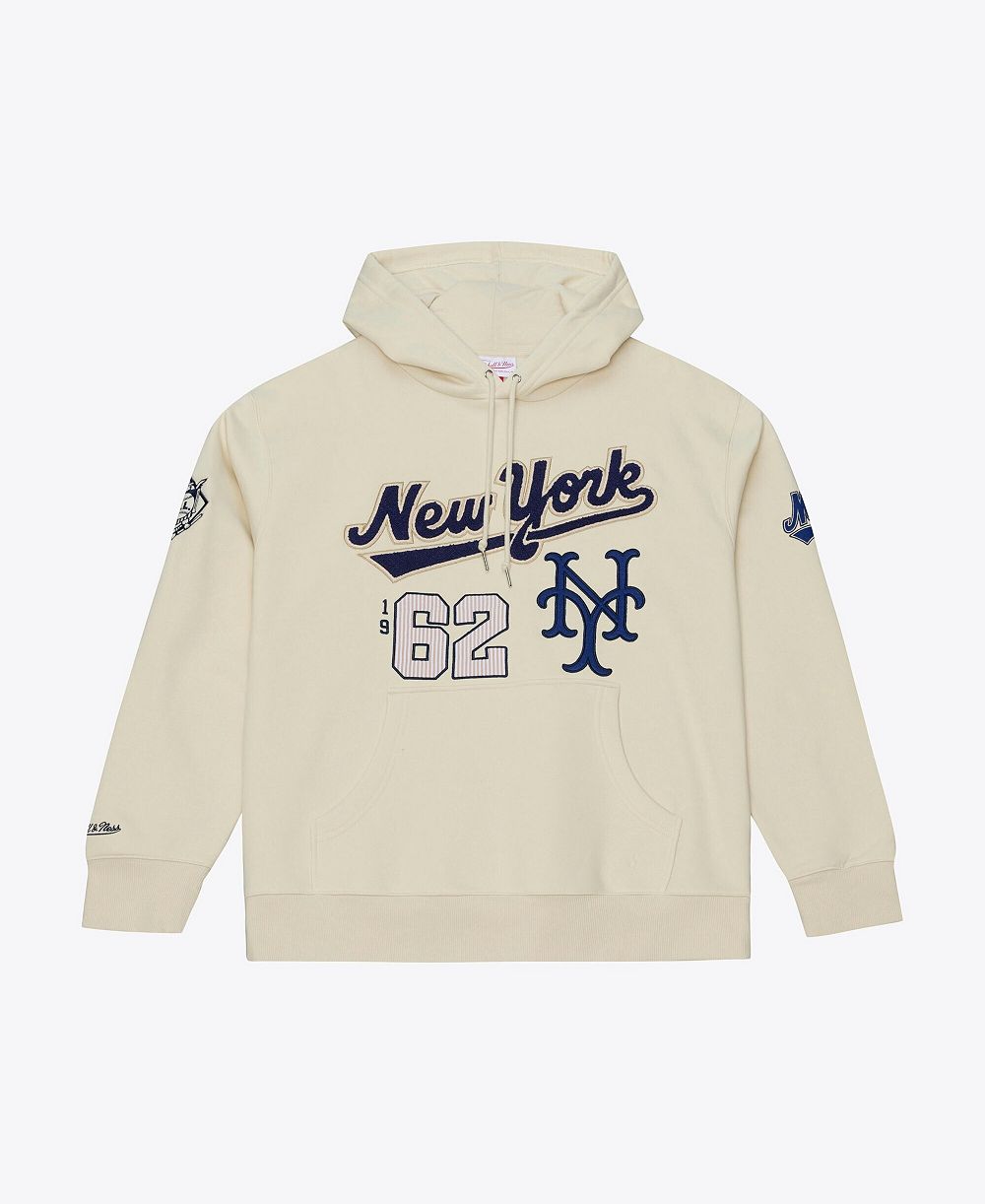 Мужское флисовое худи Mitchell & Ness Cream New York Mets Yacht Rock