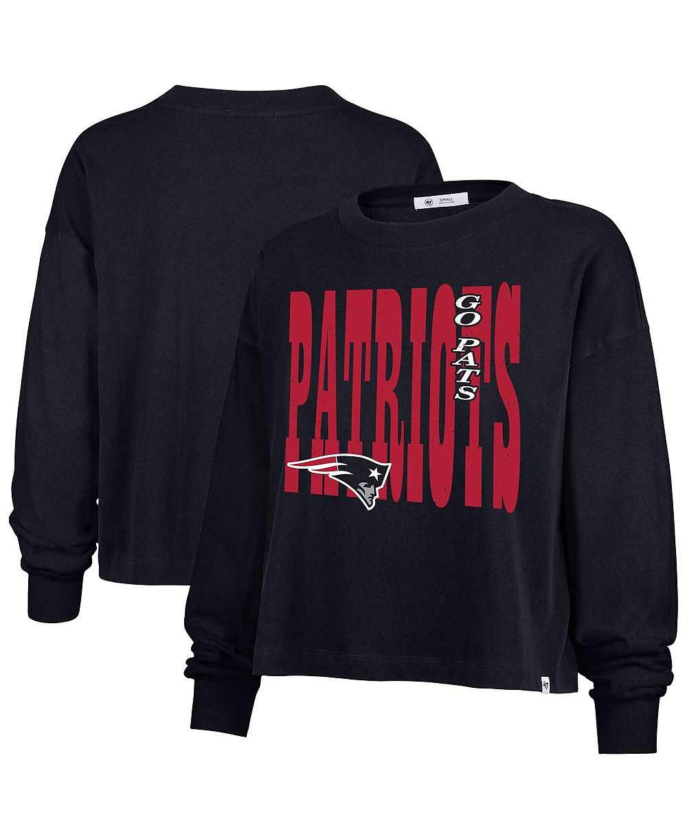 '47 Brand женская футболка New England Patriots Stacked Sydney Graphic Dropped-Shoulder Long-Sleeve