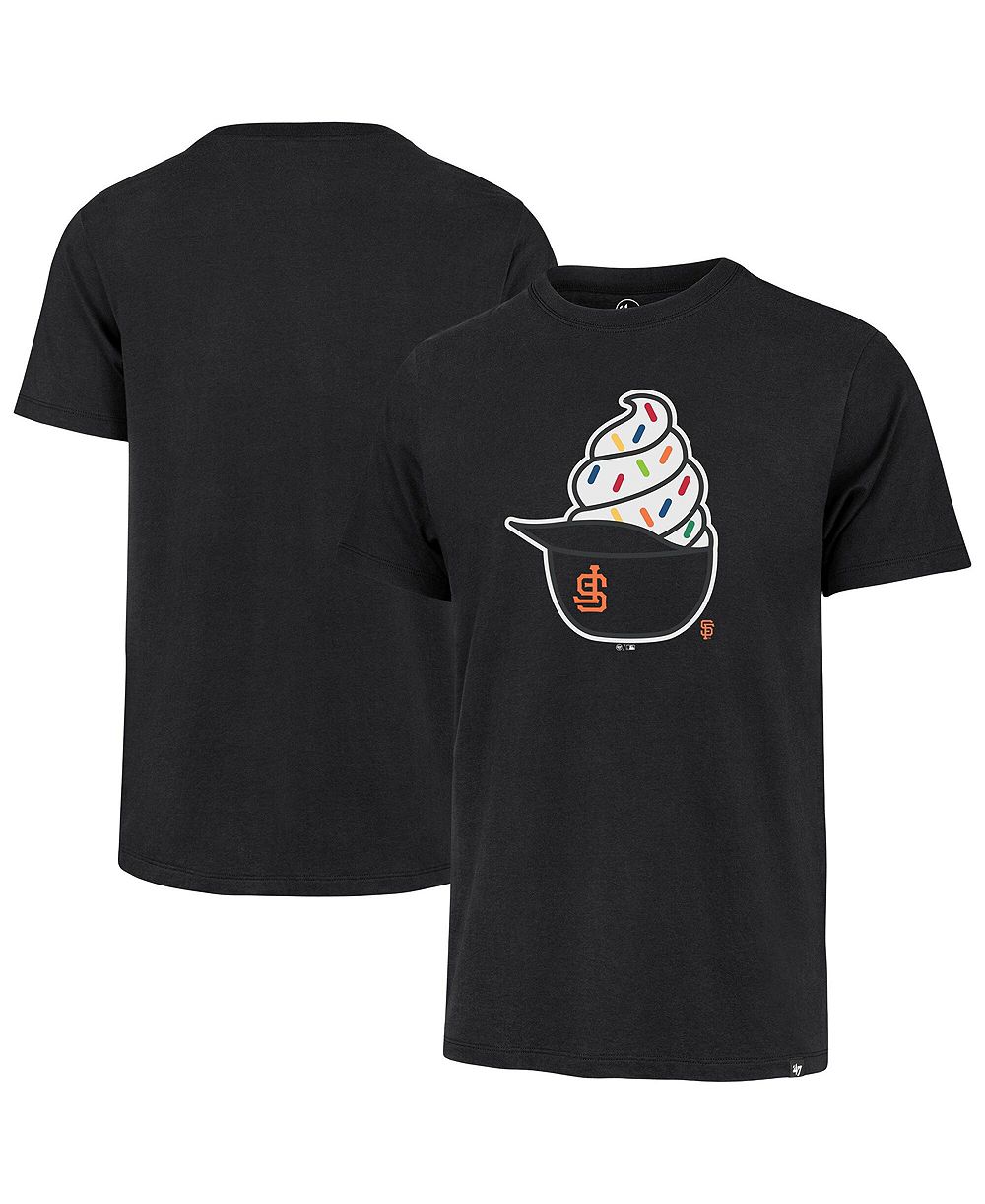 Мужская черная футболка '47 Brand Black San Francisco Giants Ice Cream Helmet Franklin