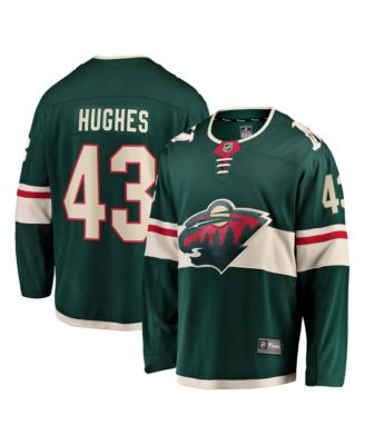Мужская джерси Fanatics Quinn Hughes Green Minnesota Wild Home Breakaway