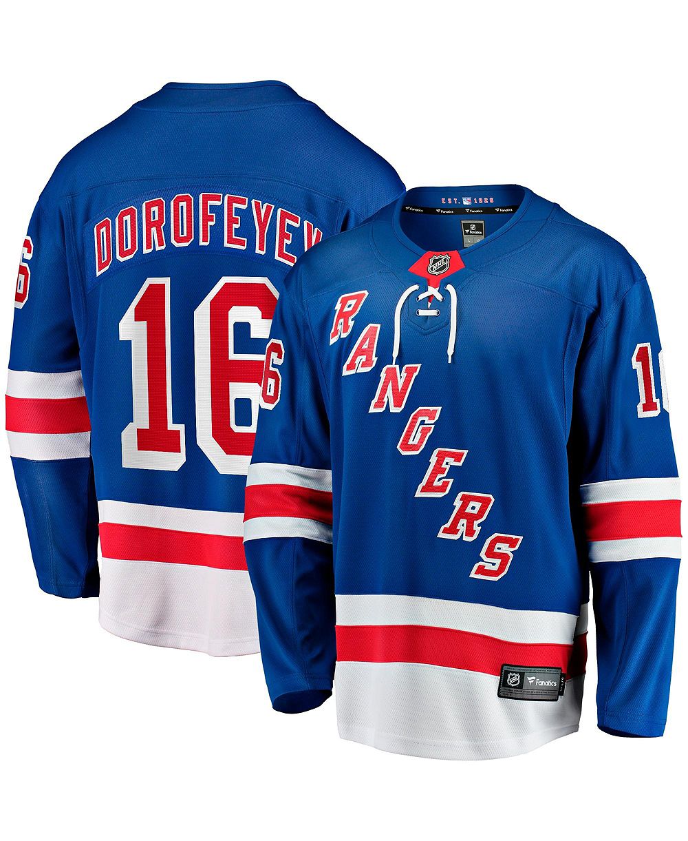 Мужская джерси Fanatics Pavel Dorofeyev Blue New York Rangers Home Breakaway