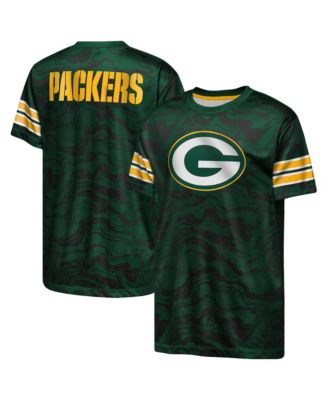 Outerstuff Big Boys and Girls Green Green Bay Packers Slant Route Performance T-Shirt