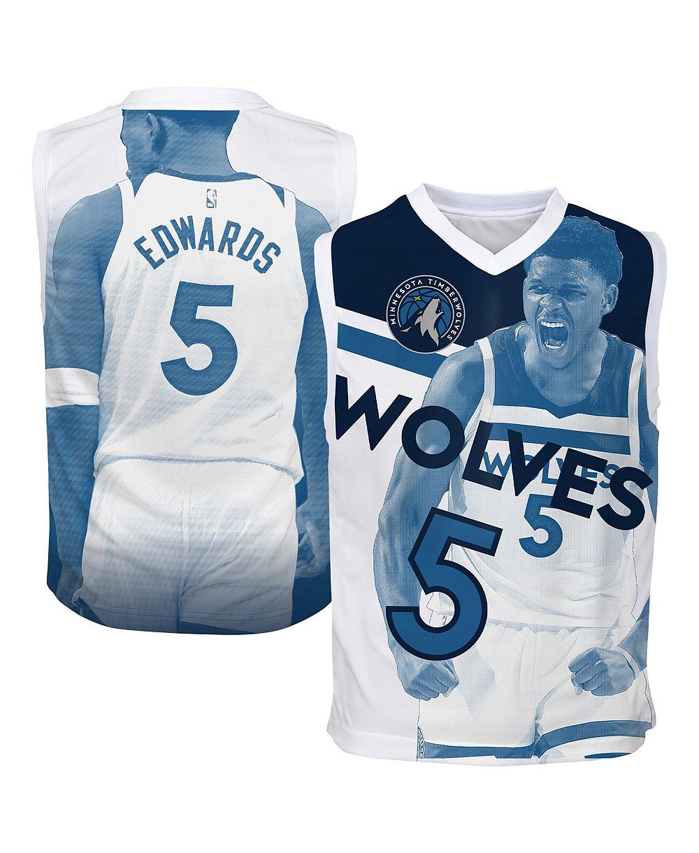 Детская джерси Outerstuff Blue Minnesota Timberwolves Anthony Edwards Hometown Fashion