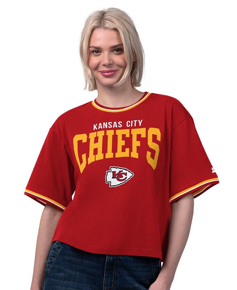 Starter Женская укороченная футболка Kansas City Chiefs Ace Cropped-Oversized