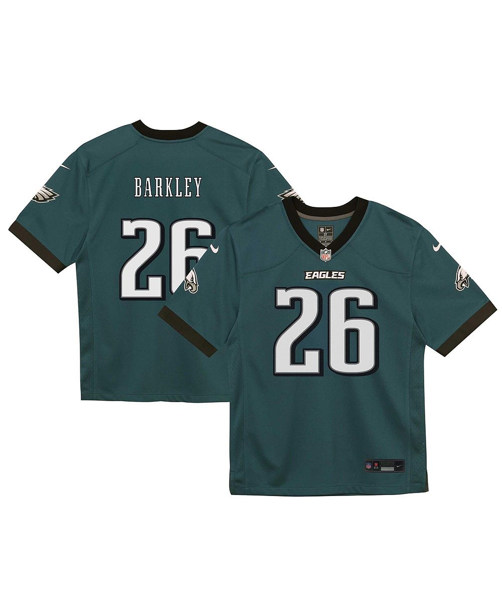 Детская джерси Nike Saquon Barkley Midnight Green Philadelphia Eagles Team Game