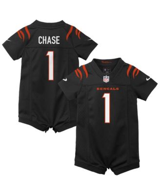 Nike Ромпер-джерси Ja'Marr Chase Black Cincinnati Bengals для малышей