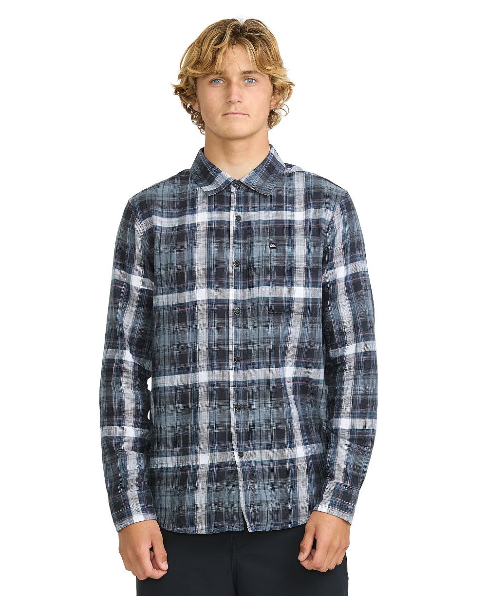 Мужская рубашка Quiksilver из текстурированной клетчатой фланели