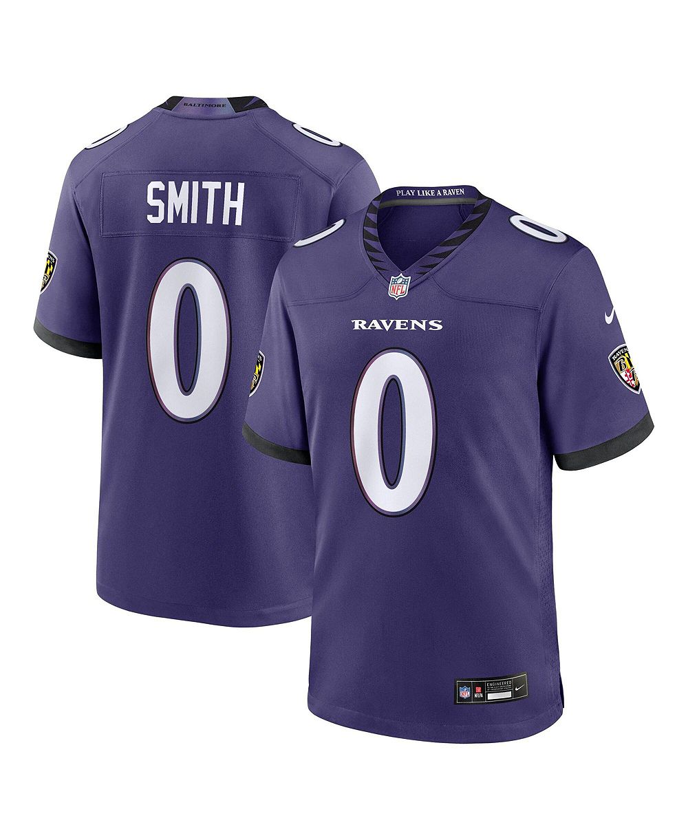 Мужская фиолетовая джерси Nike Baltimore Ravens Roquan Smith Team Game